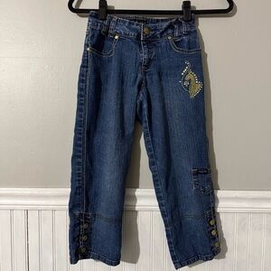 Baby Phat | Girls Girlz Blue Medium Wash Embellished Jeans Size 10
